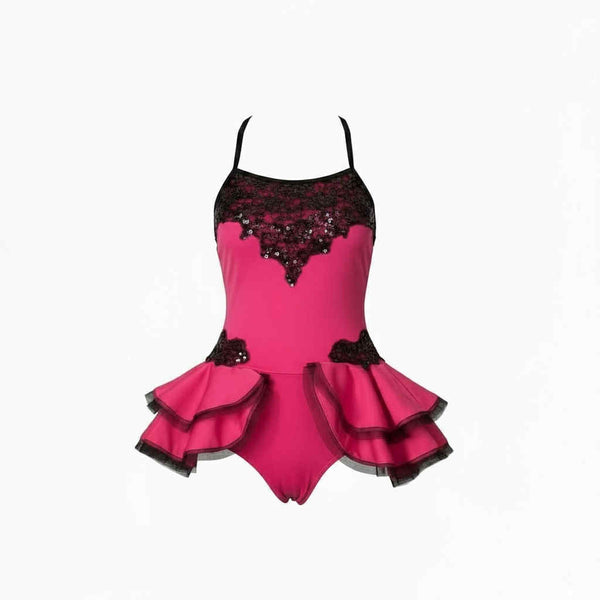 MEDIUM- Pink and Black Lace Costume