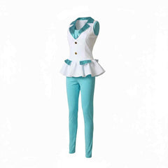 SMALL - White and Blue jumpsuit costume
