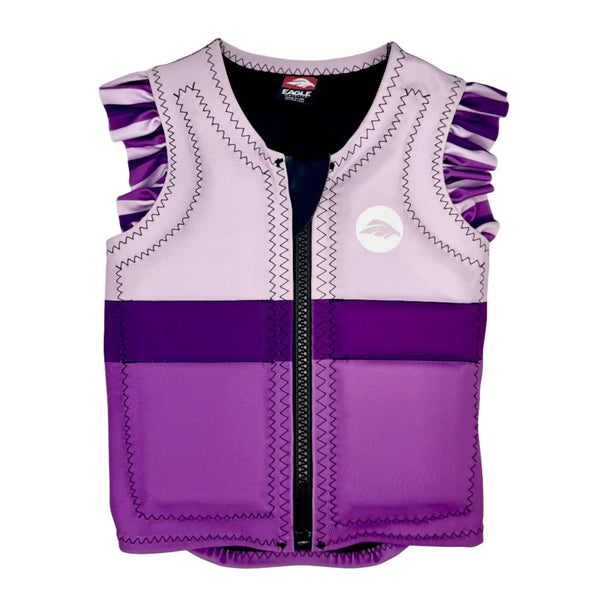 Tri Color Girls Vest- Purple