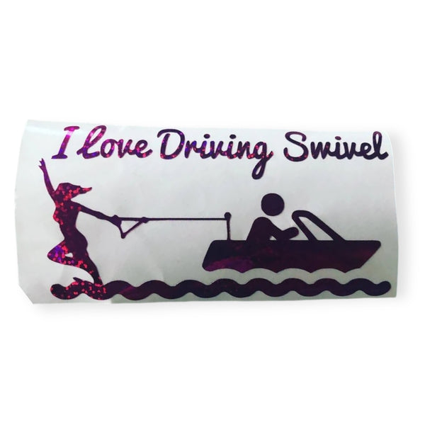I LOVE DRIVING SWIVEL DECAL