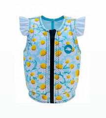 Wild Daisies Girls Vest- Yellow/Teal