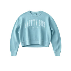 Beachy Ribbed Knotty Crew Sweatshirt
