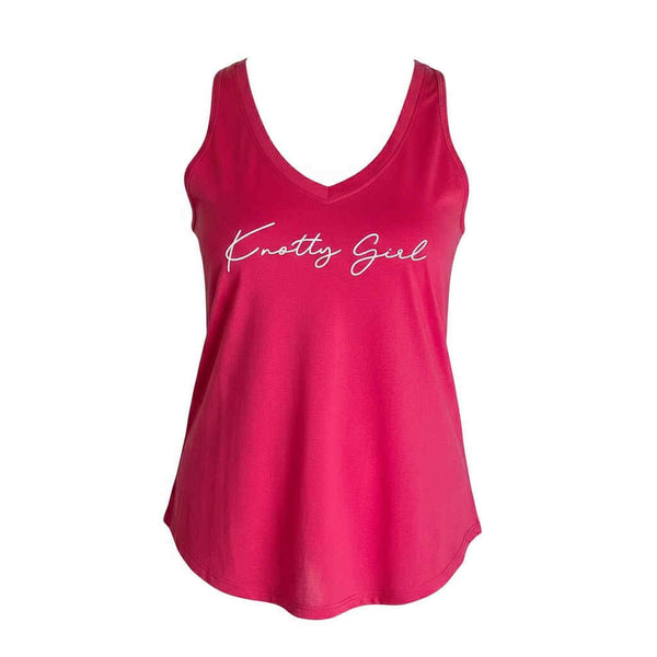 Lightweight Pink V-Neck Tank Top