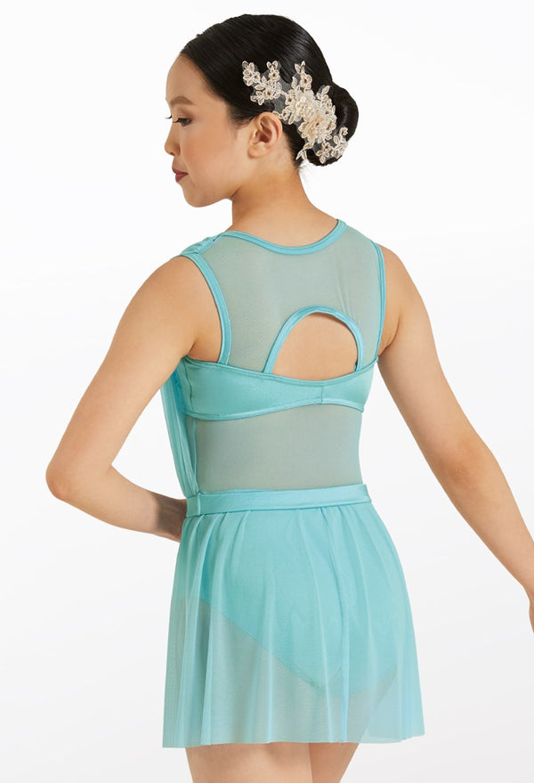 MEDIUM - Coral Tie Wrap Skirt Dress