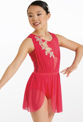 MEDIUM - Coral Tie Wrap Skirt Dress