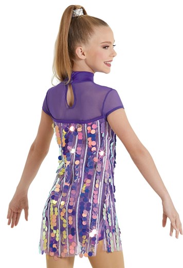 LARGE- Mock Neck Sequin Dress