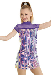 LARGE- Mock Neck Sequin Dress
