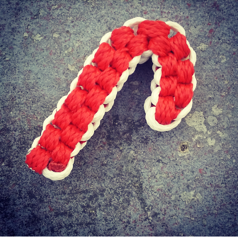 Candy Cane Rope Ornament