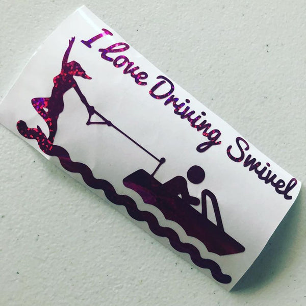 I LOVE DRIVING SWIVEL DECAL