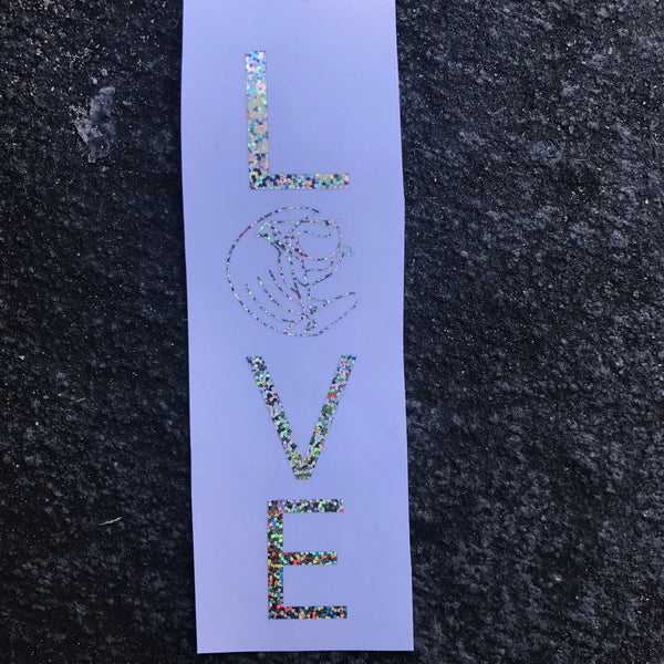 Vertical LOVE Decal